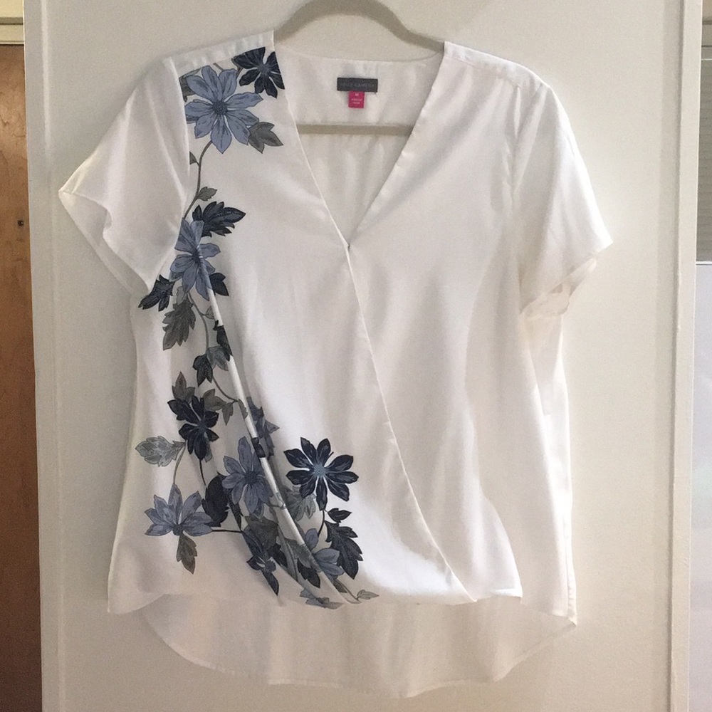 Vince Camuto Wrap-Front Draped Top
